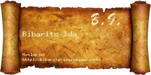 Bibarits Ida névjegykártya